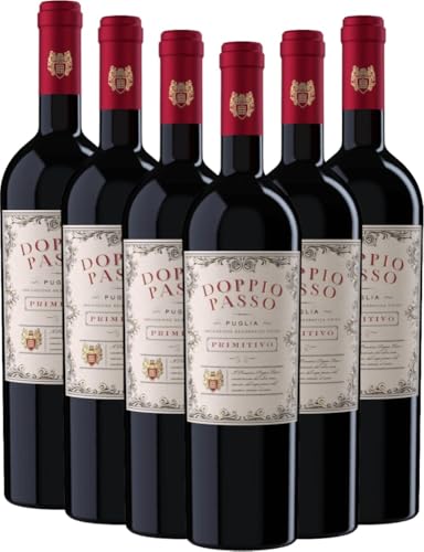 Doppio Passo Primitivo Puglia IGT CVCB 6 x 0,75l VINELLO - 6 x Weinpaket inkl. kostenlosem VINELLO.weinausgießer von Casa Vinicola Carlo Botter