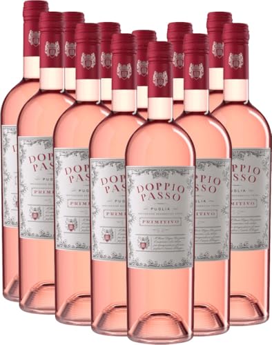 Doppio Passo Rosato Puglia IGT CVCB Roséwein 12 x 0,75l VINELLO - 12 x Weinpaket inkl. kostenlosem VINELLO.weinausgießer von Casa Vinicola Carlo Botter