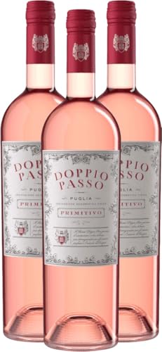 Doppio Passo Rosato Puglia IGT CVCB Roséwein 3 x 0,75l VINELLO - 3 x Weinpaket inkl. kostenlosem VINELLO.weinausgießer von Casa Vinicola Carlo Botter