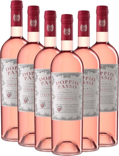 Doppio Passo Rosato Puglia IGT CVCB Roséwein 6 x 0,75l VINELLO - 6 x Weinpaket inkl. kostenlosem VINELLO.weinausgießer von Casa Vinicola Carlo Botter