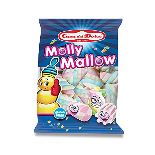 CASA DEL DOLCE Packet lose Baumwolle Twist, Marshmallow mit Waldbeeren Geschmack 1 kg, Made in Italy, Laktosefrei, Gluten-frei, Geschenkideen für Geburtstage und Partys. von Casa del Dolce