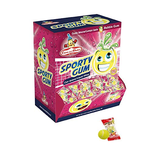 200x MASTICARE BUBBLE GUM SPORTY GUM BALLINA TENNIS FIZZY CHEWING von CasaDelDolce