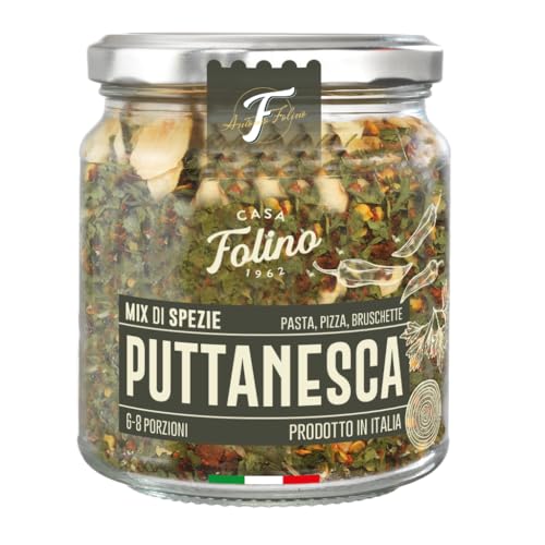 CasaFolino - Condipasta alla Puttanesca - Handwerkliche Gewürzmischung für Nudeln | Intensiver und aromatischer Geschmack | Italienisches Produkt 80 g - 10 Portionen von CasaFolino