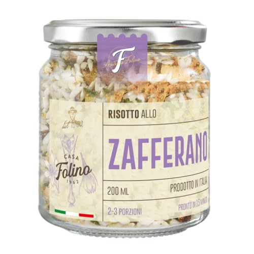 CasaFolino - Risotto mit Safferan 200g - Fertigrisotto mit italienischem Safran, cremig, Gourmet, Easy von CasaFolino