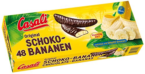 Casali Schoko-Bananen, 48 Stück - 600g - 2x von Casali