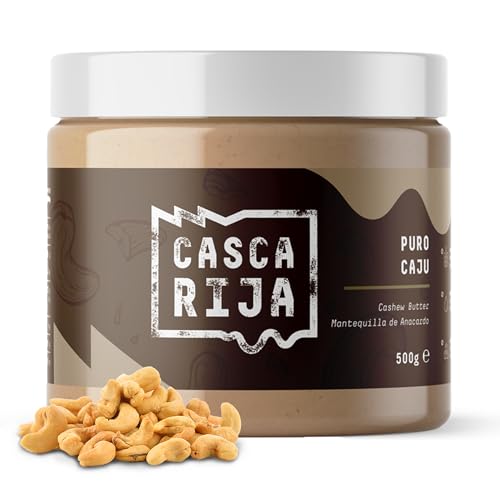 CASCA RIJA: Cashewbutter 500g | 99,8% Geröstete Cashewnüsse + 0,01% Gemahlener Zimt + 0,01% Ingwerpulver | 100% Natürlich und Cremig, ohne Cashewstücke von Casca Rija