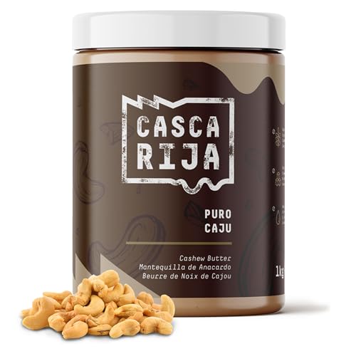 CASCA RIJA: Cashewbutter 1 kg | 99,8% Geröstete Cashewnüsse + 0,01% Gemahlener Zimt + 0,01% Ingwerpulver | 100% Natürlich und Cremig, ohne Cashewstücke von Casca Rija