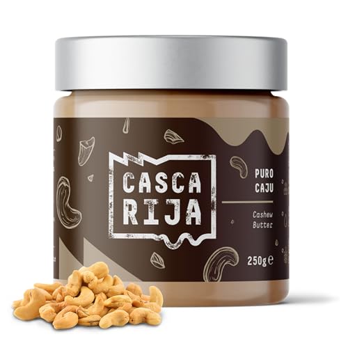 CASCA RIJA: Cashewbutter 250g | 99,8% Geröstete Cashewnüsse + 0,01% Gemahlener Zimt + 0,01% Ingwerpulver | 100% Natürlich und Cremig, ohne Cashewstücke von Casca Rija