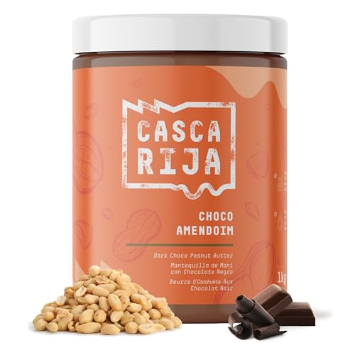 CASCA RIJA: Dunkle Schokoladen-Erdnussbutter 1 kg | 89,8% geröstete Erdnüsse + 10% Dunkle Schokolade + 0,01% Gemahlener Zimt + 0,01% Ingwerpulver von Casca Rija