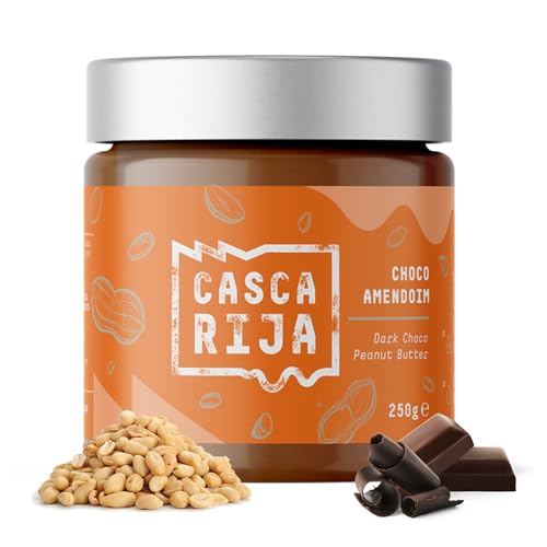 CASCA RIJA: Dunkle Schokoladen-Erdnussbutter 250g | 89,8% geröstete Erdnüsse + 10% Dunkle Schokolade + 0,01% Gemahlener Zimt + 0,01% Ingwerpulver von Casca Rija