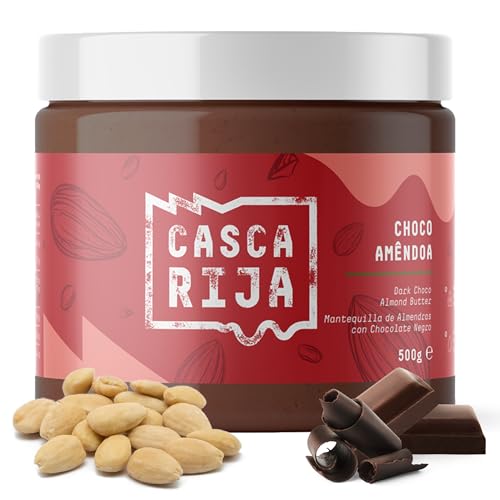 CASCA RIJA: Dunkle Schokoladen-Mandelbutter 500g | 89,8% geröstete Mandeln + 10% dunkle Schokolade + 0,01% gemahlener Zimt + 0,01% Gemgibre-Pulver von Casca Rija