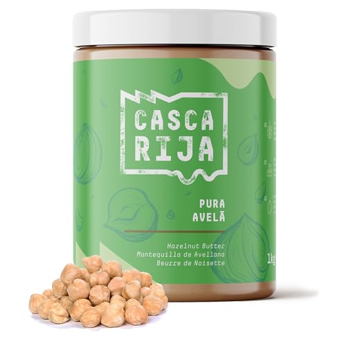 CASCA RIJA: Haselnussbutter 1 kg | 99,8% Geröstete Haselnüsse + 0,01% Gemahlener Zimt + 0,01% Ingwerpulver | 100% Natürlich und Cremig, ohne Haselnussstücke von Casca Rija