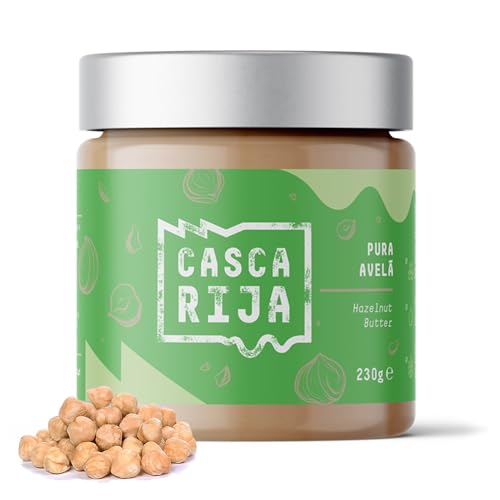 CASCA RIJA: Haselnussbutter 230g | 99,8% Geröstete Haselnüsse + 0,01% Gemahlener Zimt + 0,01% Ingwerpulver | 100% Natürlich und Cremig, ohne Haselnussstücke von Casca Rija