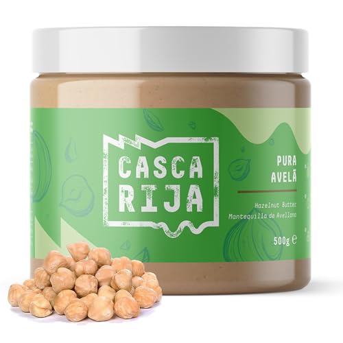 CASCA RIJA: Haselnussbutter 500g | 99,8% Geröstete Haselnüsse + 0,01% Gemahlener Zimt + 0,01% Ingwerpulver | 100% Natürlich und Cremig, ohne Haselnussstücke von Casca Rija