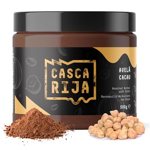 CASCA RIJA: Kakao-Haselnussbutter 500g | 84,8% geröstete Haselnüsse | Ohne Zuckerzusatz | Cremig ohne Haselnussstücke, Vegetarisch von Casca Rija