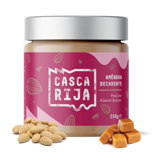 CASCA RIJA: Mandelbutter mit Praline 250g | Mit 0,01% Gemahlenem Zimt + 0,01% Gemgibre-Pulver | 100% Cremig mit Karamellisierten Mandelstücken, Vegan von Casca Rija