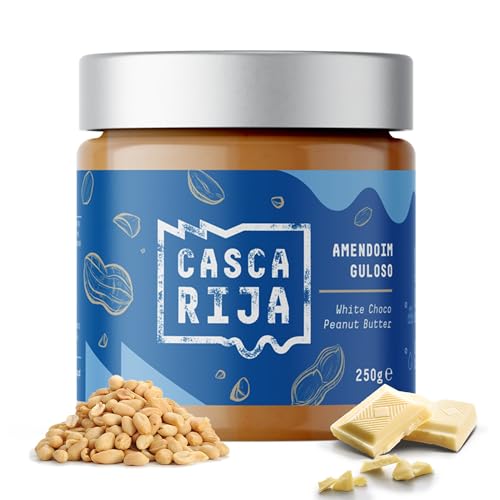 CASCA RIJA: Weiße Schokoladen-Erdnussbutter 250g | 89,8% Geröstete Erdnüsse + 10% Weiße Schokolade + 0,01% Gemahlener Zimt + 0,01% Ingwerpulver von Casca Rija