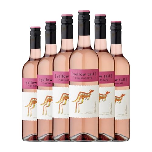 Casella Yellow Tail Pink Muskat Southern Australia 75 cl Rosé-Wein (Karton mit 6 Flaschen von 75 cl) von Casella Family Brands