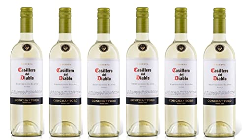 6x 0,75l - 2022er - Casillero del Diablo - Sauvignon Blanc - Anconcagua D.O. - Chile - Weißwein trocken von Casillero del Diablo