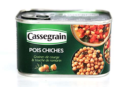 Cassegrain Dose mit Erbsen, Kürbiskerne, Kichererbsen und einem Hauch von Rosmarin Füllgewicht 400g. ATG/265g. von Cassegrain