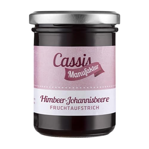 Cassismanufaktur | Fruchtaufstrich Himbeer-Johannisbeere | köstliche Kombination aus reifen Früchten | 220g von Cassismanufaktur