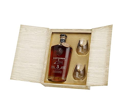 CASTAGNER FUORICLASSE LEON 3 JAHRE GRAPPA RESERVE 70 CL GESCHENKBOX MIT GLÄSERN von Castagner