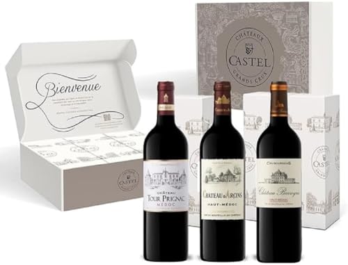 Geschenkbox - Rotwein - Coffret Crus Bourgeois Châteaux Castel : Château Barreyres - Château d'Arcins - Château Tour Prignac - 3x75cl von Castel Chateaux Grands Crus