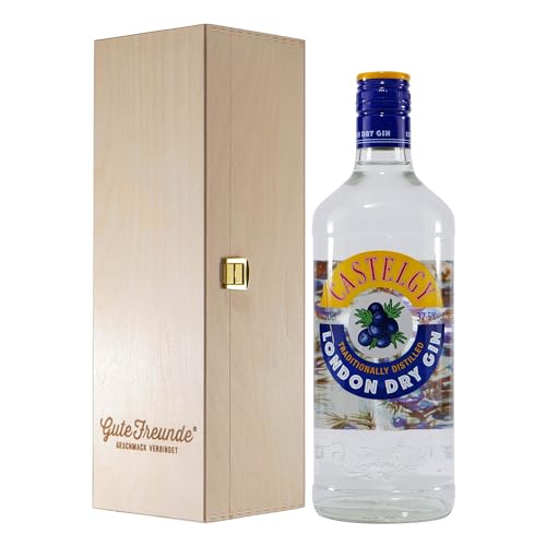 Castelgy London Dry Gin mit Geschenk-Holzkiste von Castelgy