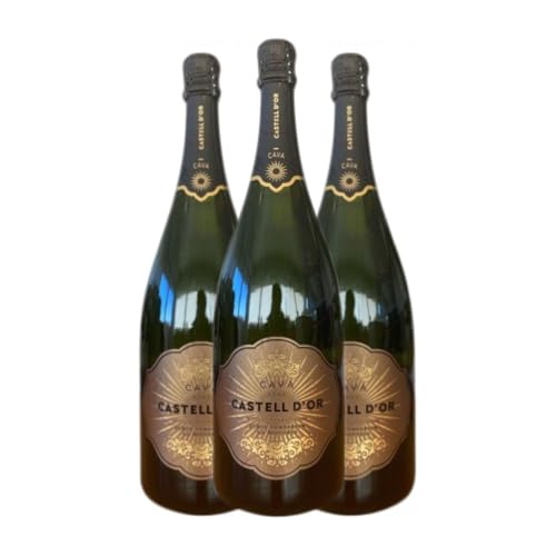 Castell d'Or Brut Cava Magnum-Flasche 1,5 L Weißer Sekt (Karton mit 3 Magnum-Flasche von 1,5 L) von Castell d'Or