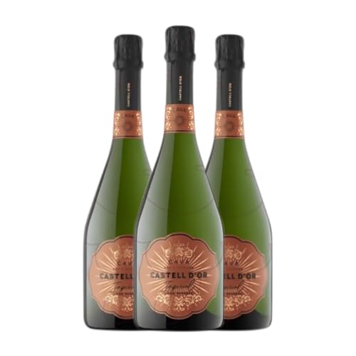 Castell d'Or Imperial Brut Natur Cava Große Reserve 75 cl Weißer Sekt (Karton mit 3 Flaschen von 75 cl) von Castell d'Or