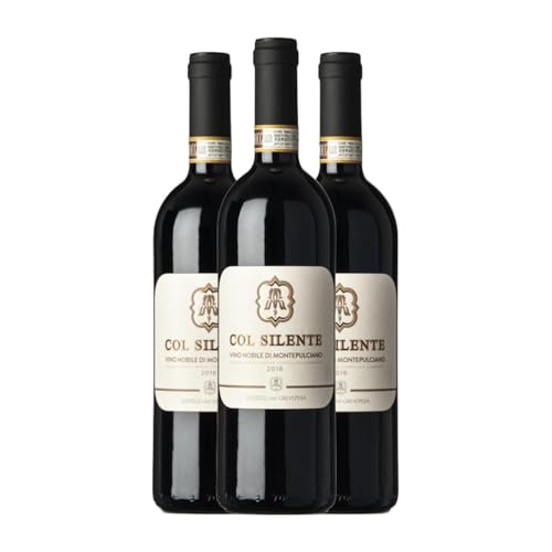 Castelli del Grevepesa Col Silente Prugnolo Gentile Vino Nobile di Montepulciano 75 cl Rotwein (Karton mit 3 Flaschen von 75 cl) von Castelli del Grevepesa