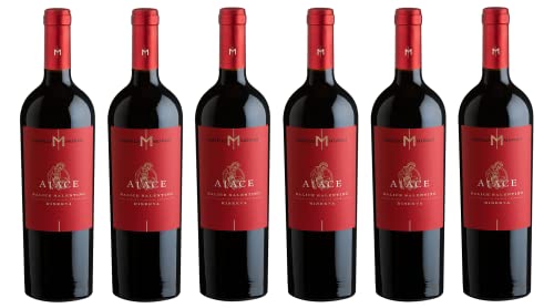 6x 0,75l - 2020er - Castello Monaci - Aiace - Rosso Riserva - Salice Salentino D.O.P. - Apulien - Italien - Rotwein trocken von Castello Monaci