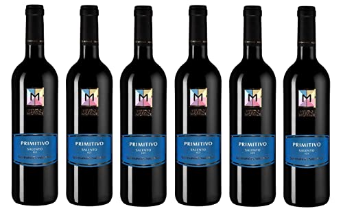 6x 0,75l - 2022er - Castello Monaci - Feudo Monaci - Primitivo - Salento I.G.P. - Apulien - Italien - Rotwein trocken von Castello Monaci