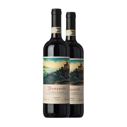 Castello di Monsanto Chianti Classico 75 cl Rotwein (Karton mit 2 Flaschen von 75 cl) von Castello di Monsanto