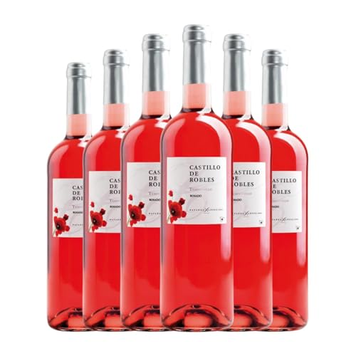 Castillo de Robles Rosado Tempranillo La Mancha 75 cl Rosé-Wein (Karton mit 6 Flaschen von 75 cl) von Castillo de Robles