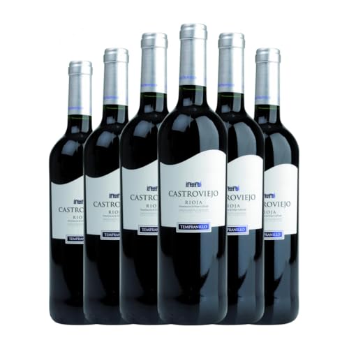 Castroviejo Tempranillo Rioja 75 cl Rotwein (Karton mit 6 Flaschen von 75 cl) von Castroviejo