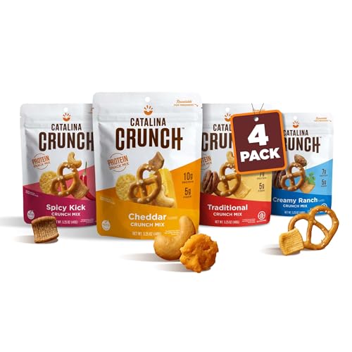 Mix Protein Snack Mix Variety Pack | Low Carb, Protein Snacks, Keto Friendly, 4er Pack von Catalina Crunch