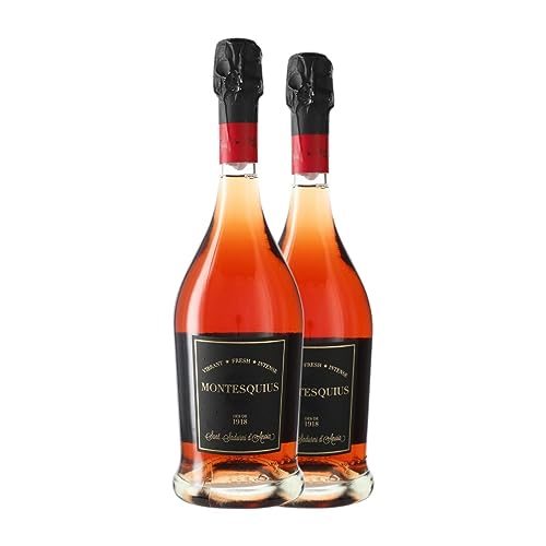 Cava Montesquius Rosé Brut Natur Cava Große Reserve 75 cl (Schachtel mit 2 Flaschen von 75 cl) von Distribuidor