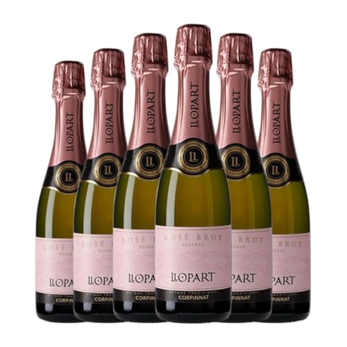 Llopart Rosé Brut Corpinnat Reserve Halbe Flasche 37 cl Rosé Sekt (Karton mit 6 Halbe Flasche von 37 cl) von Cavas Llopart