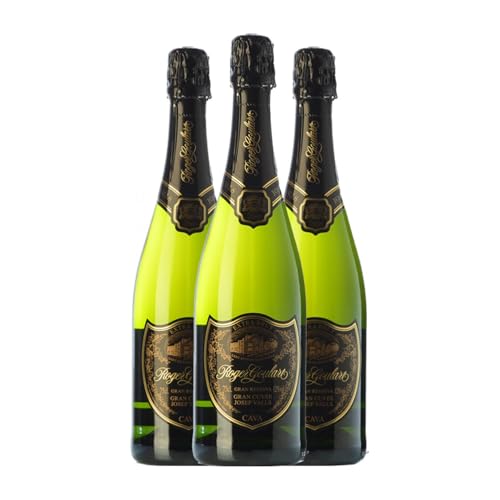 Roger Goulart Gran Cuvée Extra Brut Cava Große Reserve 75 cl Weißer Sekt (Karton mit 3 Flaschen von 75 cl) von Caves Roger Goulart