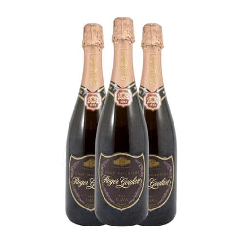 Roger Goulart Millésimé Rosé Cava 75 cl Rosé-Wein (Karton mit 3 Flaschen von 75 cl) von Caves Roger Goulart