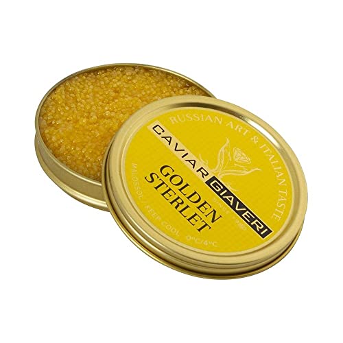 Caviar Giaveri Kaviar Golden Sterlet vom Albino Stör - Limited Edition - Acipenser ruthenus Störrogen italienische Zucht 30gr von Caviar Giaveri