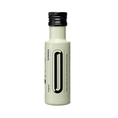 Olivenöl. Sauce auf Basis grüner Oliven. Eingelegter grüner Olivensaft. Wenn Sie Oliven mögen, ist dies Ihre Soße. OLIQUIDA ist eine neue Sauce für Olivenliebhaber. 100-ml-Behälter. Saucen. von Caviaroli