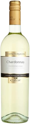 Chardonnay Trentino DOC "Mastri Vernacoli" Weißwein Trentin trocken (1 x 0.75l) (Packung mit 12) von Cavit