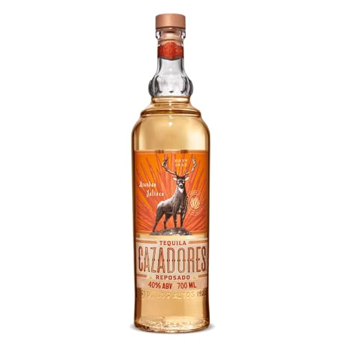 CAZADORES Tequila Reposado, 40% Alkoholgehalt, 70cl / 700ml, Doppelt Destillierter Alkohol aus 100% Blauer Weber-Agave von Cazadores