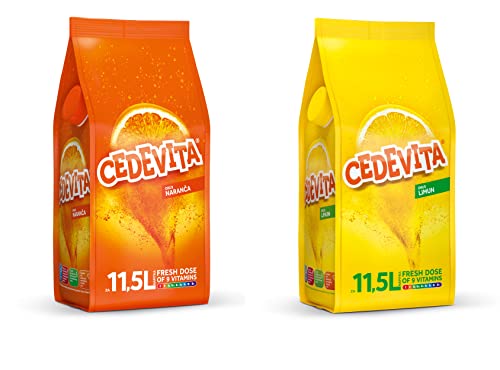 Cedevita Zitrone limun/Cedevita Orange narandza Instant Brausepulver Mix 2 x 900g,macht 23 L Saft alkoholfreie aus Kroatien von Cedevita