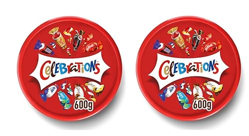 CELEBRATIONS XXL 2x600g Dose | Mini-Schokoriegeln | Geschenkbox | Maltesers, Galaxy, Snickers & mehr von Celebrations