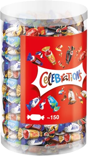 Celebrations 2x 1,435kg Mini-Schokoriegel Partymix Schokolade Mars Snickers Twix Bounty Milky Way Galaxy Caramel Maltesers Teasers von Celebrations