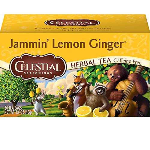 Celestial Seasonings 1140540 Kr-utertee, Jammin Lemon Ginger, Caffeine Free, 20 Teebeutel, 1,6 oz - 45 g - Case of 6-20 Bag von Celestial Seasonings