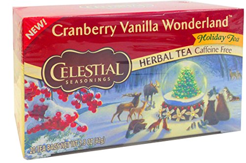 Celestial Seasonings - Holiday Seasonal Favorite Herbal Tea Caffeine Free Cranberry Vanilla Wonderland - 20 Tea Bags von Celestial Seasonings